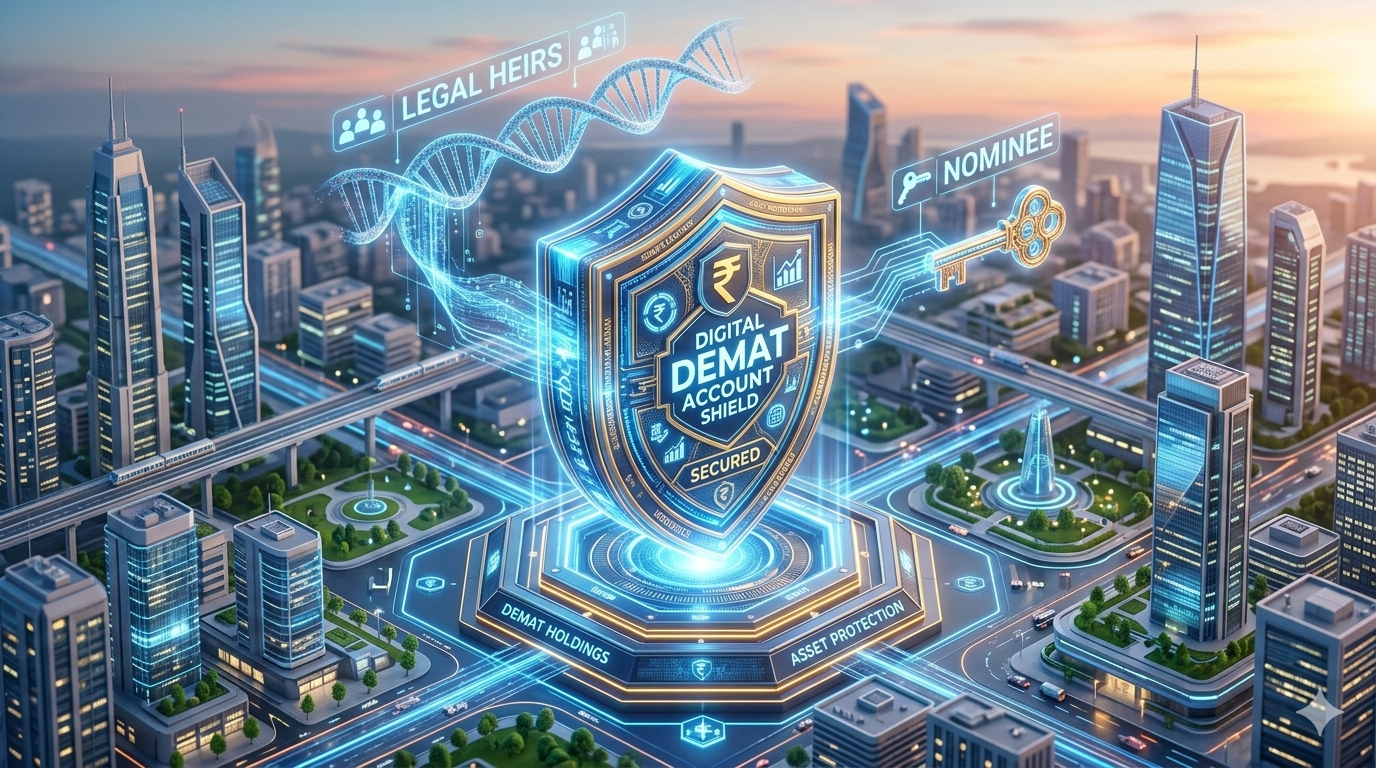 Demat nominee vs legal heir rights India 2026 workflow diagram.